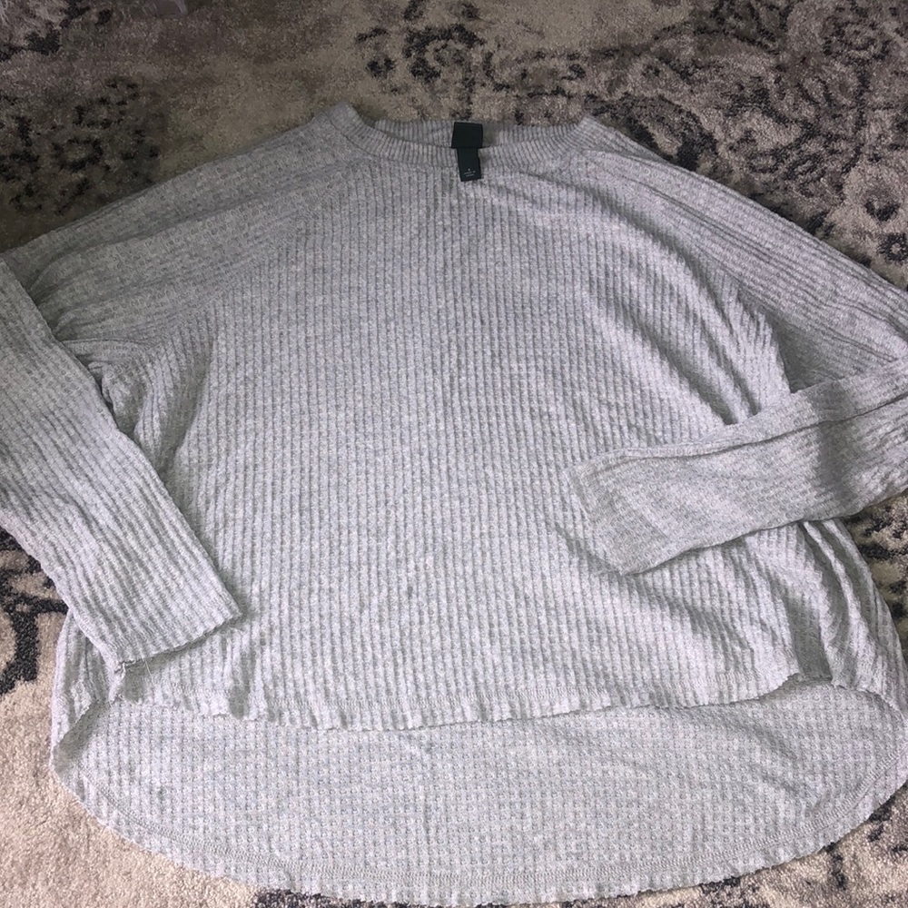 Gray waffle knit wild fable sweater
